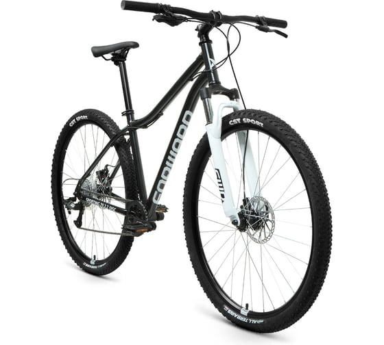 Велосипед FORWARD SPORTING 29 2.2 disc 29, 8 скоростей, рост 19, черный/белый RBKW1M19G017