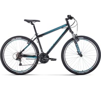 Велосипед FORWARD SPORTING 27.5 1.2 27.5, 21 скорость, рост 17, черный/бирюзовый RBKW1M17G007