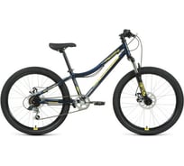 Велосипед FORWARD TITAN 24 2.2 disc 24, 6 скоростей, темно-синий/золотой RBKW1J146006