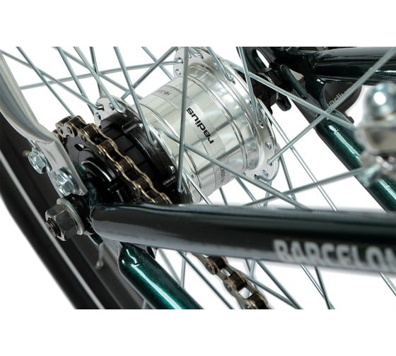 Велосипед FORWARD BARCELONA 26 3.0, рама 17", зеленый/серебристый RBKW1C163003