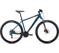 Велосипед FORWARD APACHE 29 3.2 disc, рост 17, бирюзовый/оранжевый RBKW1M39G020