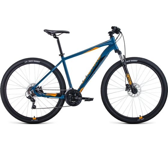 Велосипед FORWARD APACHE 29 3.2 disc, рост 17, бирюзовый/оранжевый RBKW1M39G020