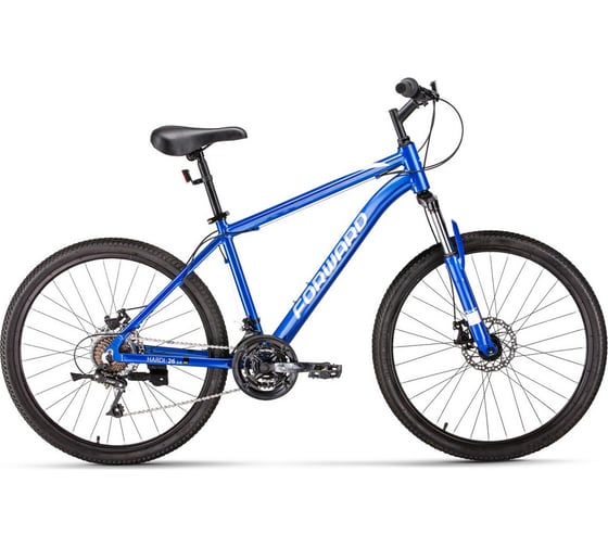 Велосипед FORWARD HARDI 26 2.0 disc, 21 скоростей, рама 17", синий/бежевый RBKW1M66Q020 1