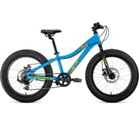 Велосипед FORWARD BIZON MICRO 20, 7 скоростей, рама 11", голубой/оранжевый RBKW1Q307003