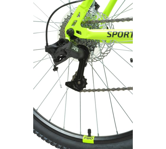 Велосипед FORWARD SPORTING 29 2.2 disc, 8 скоростей, ярко-зеленый/черный, RBKW1M19G013