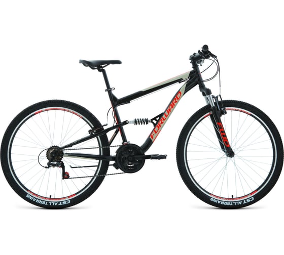 Велосипед FORWARD RAPTOR 27.5, 1.0 рост 18, черный/красный RBKW1F17E005