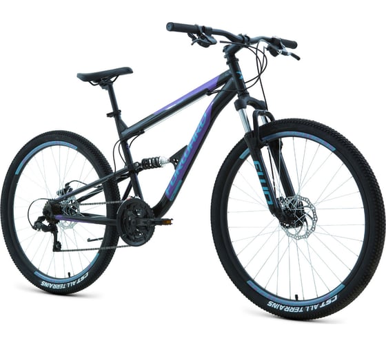 Велосипед FORWARD RAPTOR 27.5 2.0 disc, рост 18, черный/бирюзовый RBKW1F17E012