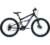 Велосипед FORWARD RAPTOR 24 2.0 disc, рост 15, черный/фиолетовый RBKW1F146004