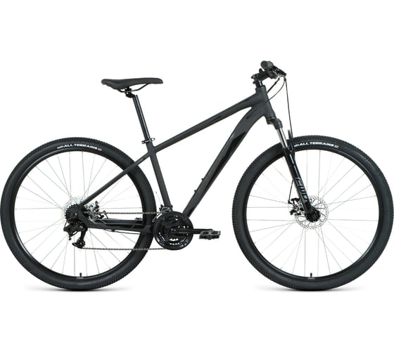 Велосипед FORWARD APACHE 29, 2.2 disc, рост 21, черный-матовый/черный RBKW1M39G013