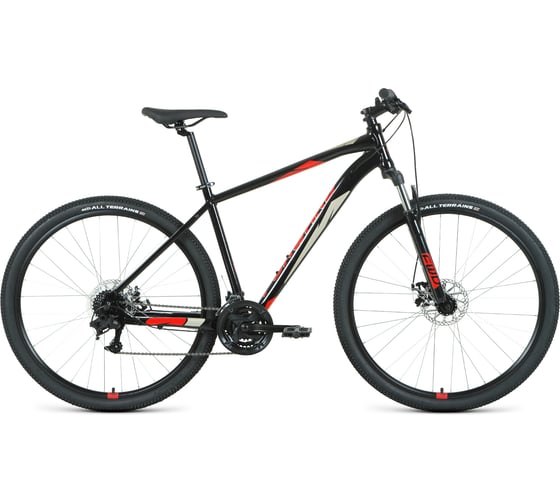 Велосипед FORWARD APACHE 29, 2.2 disc, рост 21, черный/красный RBKW1M39G012