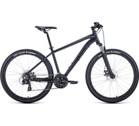 Велосипед FORWARD APACHE 27.5 2.2 S disc 27.5, 21 скорость, рост 17, черный/матовый/черный RBKW1M37GS22