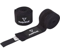 Бинт боксерский Insane CRUSHER IN24-HW600, хлопок, черный, 2.5 м 4680459247889