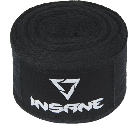 Бинт боксерский Insane CRUSHER IN24-HW600, хлопок, черный, 4.5 м 4680459247902
