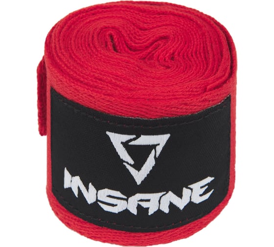 Бинт боксерский Insane CRUSHER IN24-HW600, хлопок, красный, 4.5 м 4680459247834