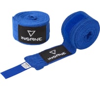 Бинт боксерский Insane CRUSHER IN24-HW600, хлопок, синий, 3.5 м 4680459247865
