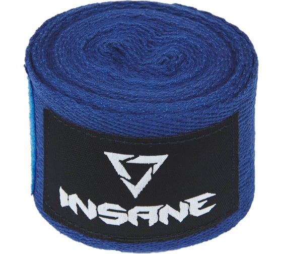 Бинт боксерский Insane CRUSHER IN24-HW600, хлопок, синий, 3.5 м 4680459247865