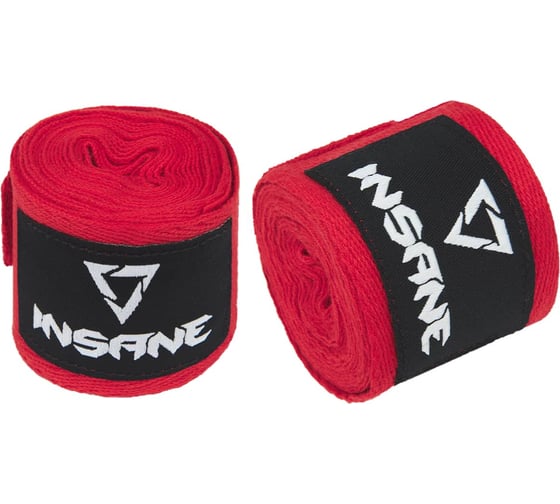 Бинт боксерский Insane CRUSHER IN24-HW600, хлопок, красный, 3.5 м 4680459247827
