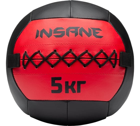 Медбол Insane IN24-WB100 5 кг, красный 4680459214539