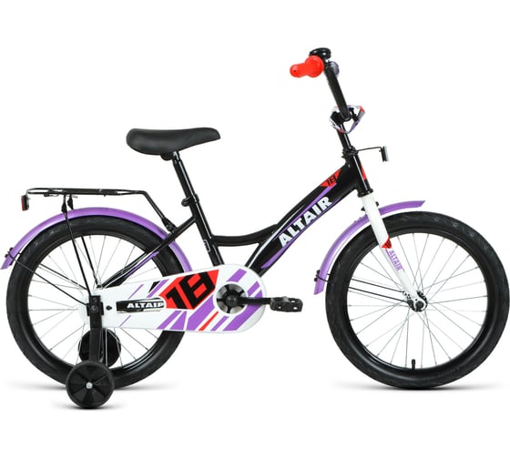 Велосипед ALTAIR KIDS 18, 2020-2021 г, черный/белый 1BKT1K1D1002
