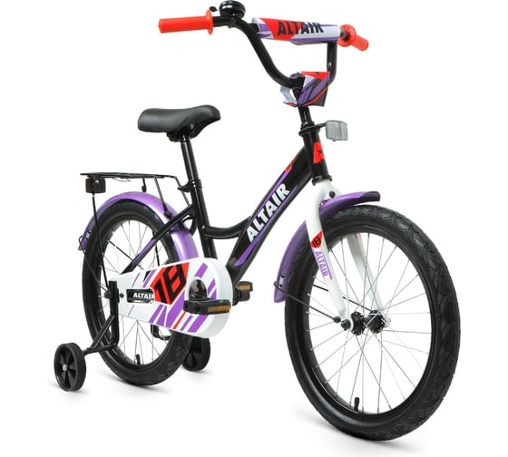 Велосипед ALTAIR KIDS 18, 2020-2021 г, черный/белый 1BKT1K1D1002