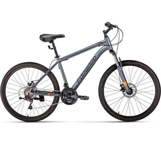 Велосипед FORWARD HARDI 26 2.0 disc рост 17, серый/матовый/черный RBKW1M66Q021 1