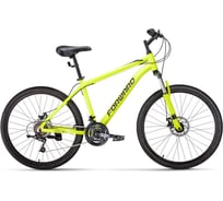 Велосипед FORWARD HARDI 26 2.0, disc 26, 21 скорость, рост 17, ярко-желтый/черный RBKW1M36G001