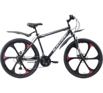 Велосипед BLACK ONE Onix 26 D FW серый/черный/красный, размер рамы 16" H000016559