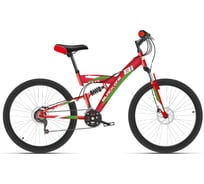 Велосипед BLACK ONE Ice FS 24 D, красный/зеленый HD00000608