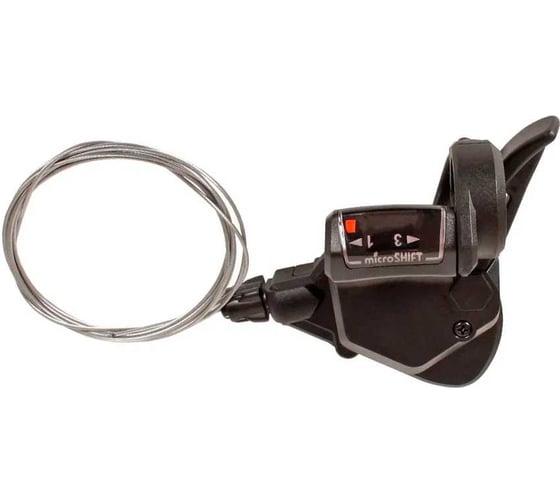 Шифтер/манетка левый MICROSHIFT TS38-3L 3-х скоростной с тросом 1800 мм HQ-0010062