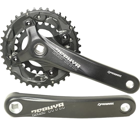 Система PROWHEEL ZEPHYR-551, 24/38T, 175 мм, AL-6061-T6, под квадрат, CHAINLINE:48.5, BCD:104/64, черный H000017505 1