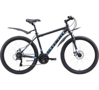 Велосипед STARK Indy 26.1 D Microshift, 2020 г, черный/голубой/белый, размер рамы 16" H000015951