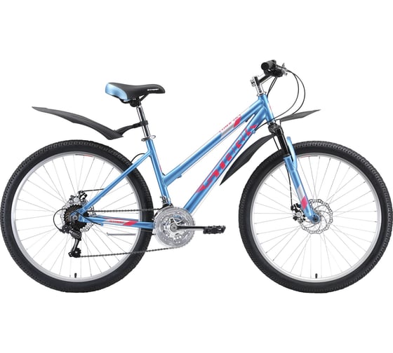 Велосипед STARK Luna 26.1 D, 2020 г, голубой/розовый/серебристый, размер рамы 18" H000016388 1