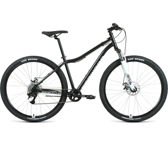 Велосипед FORWARD SPORTING 29, 2.2 disc, рост 21, черный/белый RBKW1M19G022