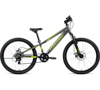 Велосипед FORWARD RISE 24 2.0 disc, рост 11, серый/зеленый RBKW1J347009