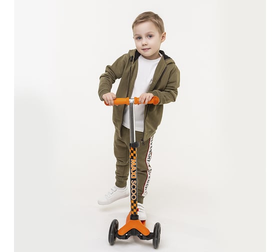 Трехколесный самокат MAXISCOO со светящимися колесами, оранжевый Baby MSC-B082004