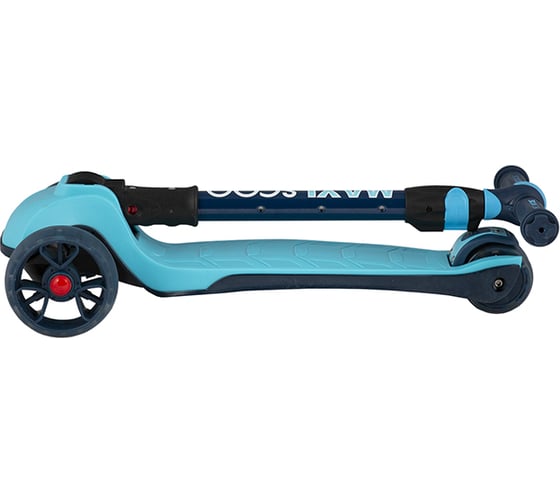 Трехколесный самокат MAXISCOO со светящимися колесами, синий Junior Plus MSC-J072002P