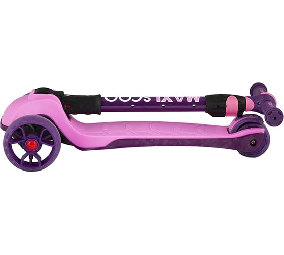 Трехколесный самокат MAXISCOO со светящимися колесами, розовый Junior Plus MSC-J072001P