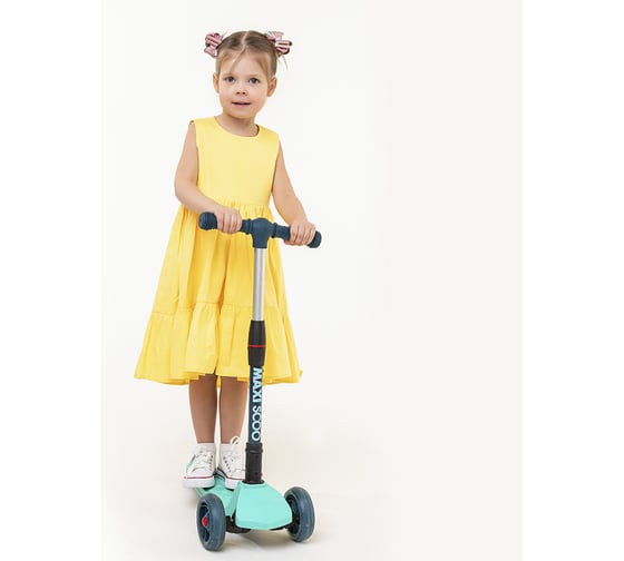 Трехколесный самокат MAXISCOO со светящимися колесами, мятный Baby Delux MSC-B072004D