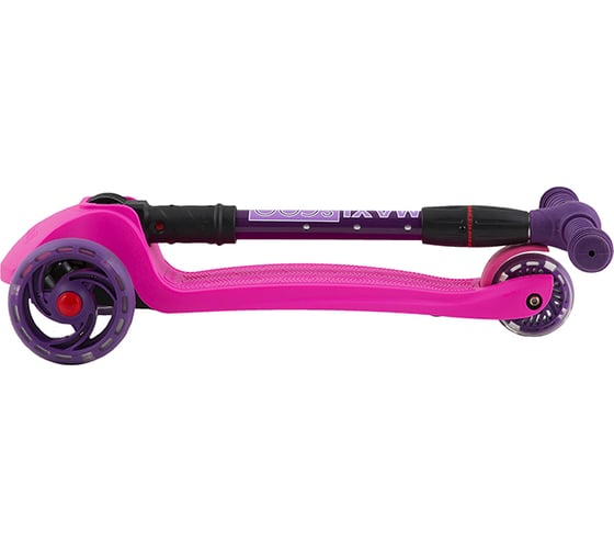 Трехколесный самокат MAXISCOO со светящимися колесами, розовый Baby Delux MSC-B081901D