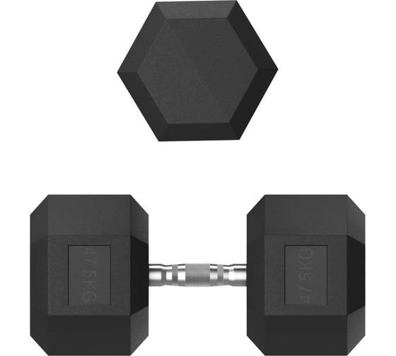 Гантель UNIXFIT гексагональная, обрезиненная, 47.5 кг DBHEX47_5