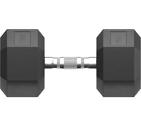 Гантель UNIXFIT гексагональная, обрезиненная, 25 кг DBHEX25