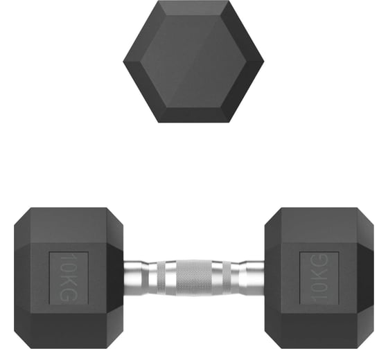 Гантель UNIXFIT гексагональная, обрезиненная, 10 кг DBHEX10
