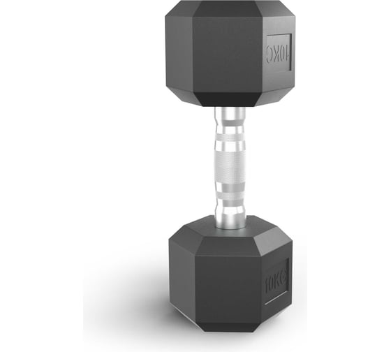 Гантель UNIXFIT гексагональная, обрезиненная, 10 кг DBHEX10
