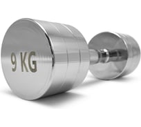 Гантель UNIXFIT PRO круглая, хромированная, 9 кг DBRND9PCE