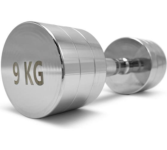Гантель UNIXFIT PRO круглая, хромированная, 9 кг DBRND9PCE 1