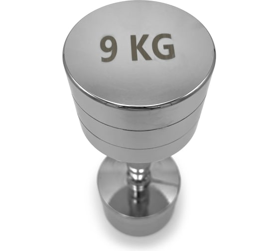 Гантель UNIXFIT PRO круглая, хромированная, 9 кг DBRND9PCE