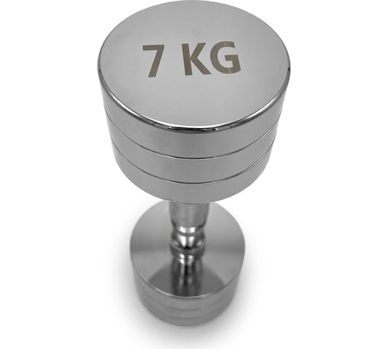 Гантель UNIXFIT PRO круглая, хромированная, 7 кг DBRND7PCE