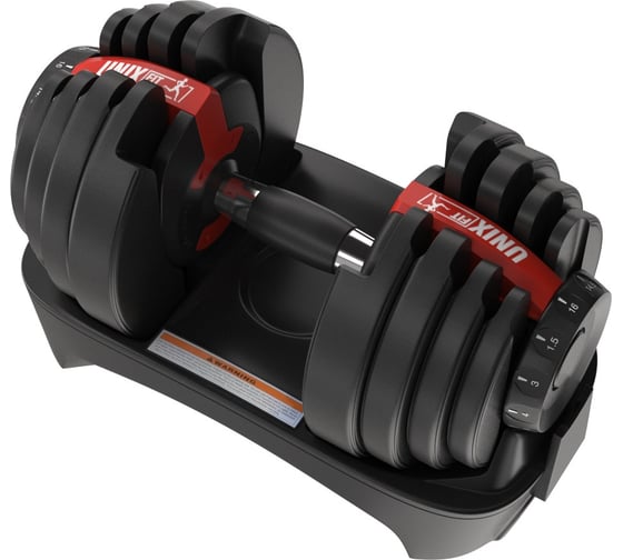 Гантель UNIXFIT со ступенчатой регулировкой, 40 кг DBREGU40