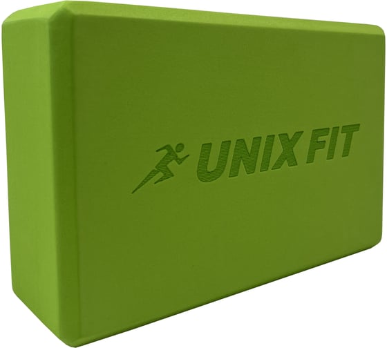 Блок для йоги и фитнеса UNIXFIT 200 г, 23x15x7 см, зеленый YBU200GGN