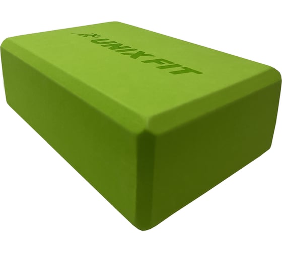 Блок для йоги и фитнеса UNIXFIT 200 г, 23x15x7 см, зеленый YBU200GGN